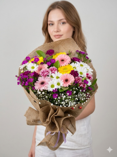 Gerbera Dokunuşlu Buket