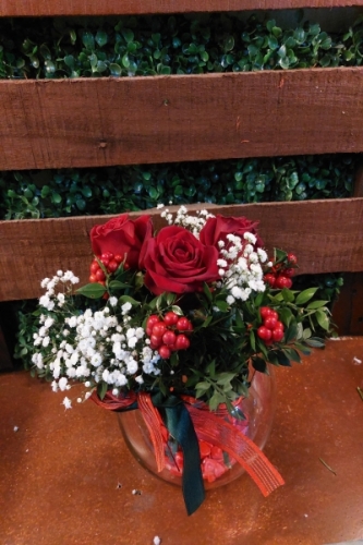 3 Gül 6 Kokina Fanus