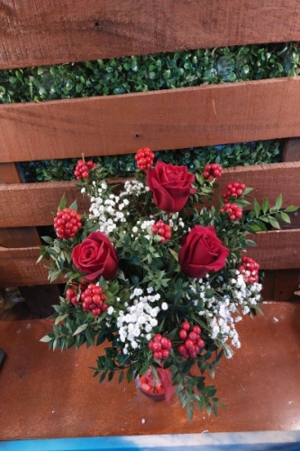 3 Gül 12 Kokina Vazo